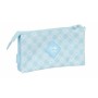 Trousse Fourre-Tout Triple Glowlab Kids Bleu clair 22 x 12 x 3 cm Cygne