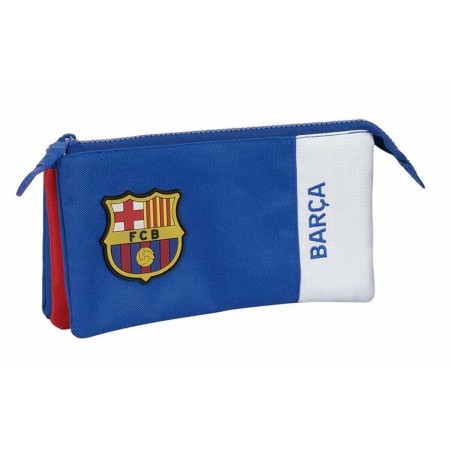 Trousse Fourre-Tout Triple F.C. Barcelona 23/24 Bleu Rouge 22 x 12 x 3 cm