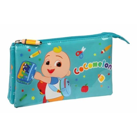 Portatodo Triple CoComelon Back to Class Azul claro 22 x 12 x 3 cm