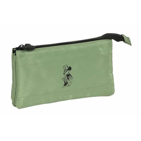 Trousse Fourre-Tout Triple Minnie Mouse Mint Shadow Vert militaire 22 x 12 x 3 cm