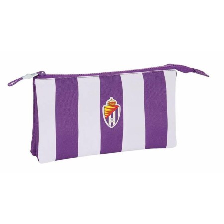 Trousse Fourre-Tout Triple Real Valladolid C.F. Violet 22 x 12 x 3 cm