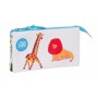 Trousse Fourre-Tout Triple Safta Algo de Jaime Blanc 22 x 12 x 3 cm