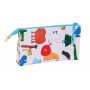 Trousse Fourre-Tout Triple Safta Algo de Jaime Blanc 22 x 12 x 3 cm