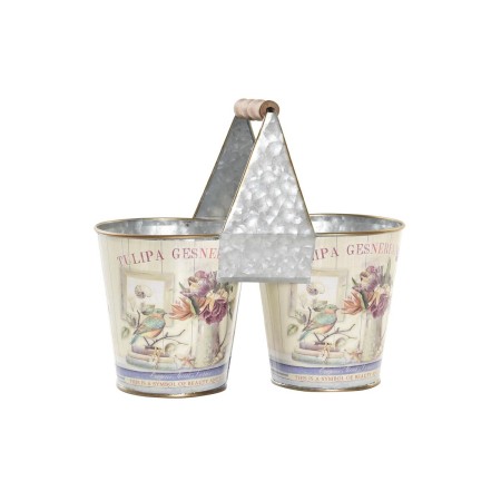 Cache-pot DKD Home Decor Rose Métal Shabby Chic (24 x 12 x 23 cm)