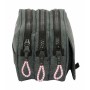 Trousse Fourre-Tout Triple Kappa Gris 21,5 x 10 x 8 cm