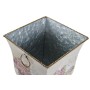 Set de pots DKD Home Decor Rose Métal Fleurs Shabby Chic (21,5 x 21,5 x 25 cm)