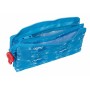 Trousse Fourre-Tout Triple Safta Bleu 22 x 12 x 3 cm