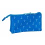 Trousse Fourre-Tout Triple Safta Bleu 22 x 12 x 3 cm