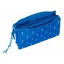 Trousse Fourre-Tout Triple Safta Bleu 22 x 12 x 3 cm
