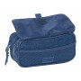 Trousse Fourre-Tout Triple Safta Bleu 21,5 x 10 x 8 cm