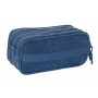 Trousse Fourre-Tout Triple Safta Bleu 21,5 x 10 x 8 cm