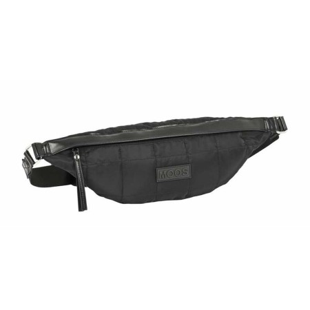 Sac banane Moos Noir Rembourré 41 x 15,5 x 7 cm