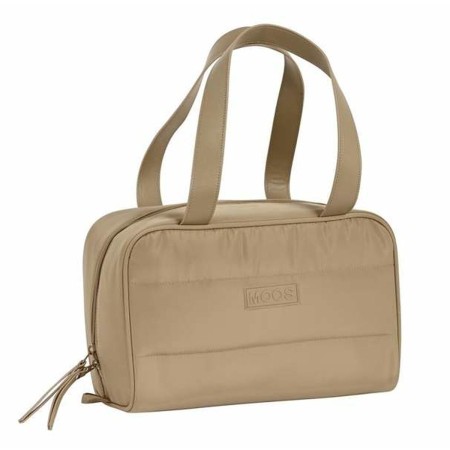 Trousse de Toilette Moos Camel Camel Rembourré 31 x 14 x 19 cm