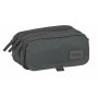 Trousse Fourre-Tout Triple Safta Basic Gris 21,5 x 10 x 8 cm