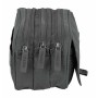 Trousse Fourre-Tout Triple Safta Basic Gris 21,5 x 10 x 8 cm