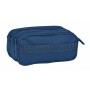 Trousse Fourre-Tout Triple Safta Basic Blue marine 21,5 x 10 x 8 cm