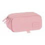 Trousse Fourre-Tout Triple Safta Basic Rose 21,5 x 10 x 8 cm