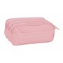 Trousse Fourre-Tout Triple Safta Basic Rose 21,5 x 10 x 8 cm