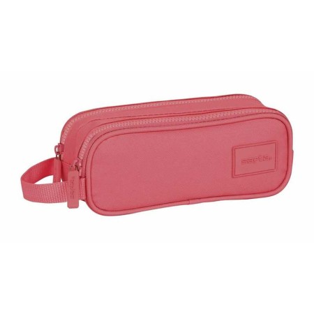 Trousse Fourre-Tout Double Safta Basic Bordeaux 21 x 8 x 6 cm