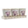 Set de pots DKD Home Decor Beige Rose PVC (38 x 12 x 14 cm) (3 Pièces)