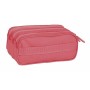 Trousse Fourre-Tout Triple Safta Basic Bordeaux 21,5 x 10 x 8 cm