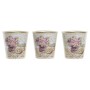 Set de pots DKD Home Decor Beige Rose PVC (38 x 12 x 14 cm) (3 Pièces)