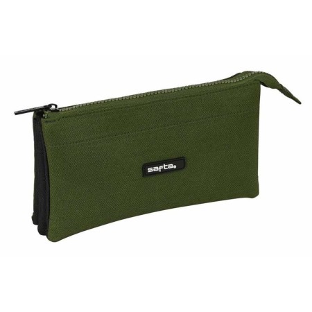 Trousse Fourre-Tout Triple Safta Dark Forest Vert 22 x 12 x 3 cm
