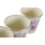 Set de pots DKD Home Decor Beige Rose PVC (38 x 12 x 14 cm) (3 Pièces)