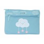 Fourre-tout Safta Bleu 23 x 16 x 3 cm Nuages