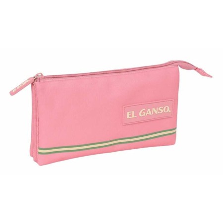 Trousse Fourre-Tout Triple El Ganso Basics Rose 22 x 12 x 3 cm
