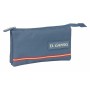 Trousse Fourre-Tout Triple El Ganso Basics Bleu 22 x 12 x 3 cm