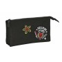 Trousse Fourre-Tout Triple Stranger Things Noir 22 x 12 x 3 cm