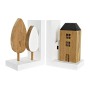 porte-livre DKD Home Decor Blanc Bois Maisons (14,5 x 10 x 20 cm)