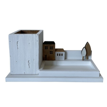 Organisateur polyvalent DKD Home Decor Porte-Mines Bois (28 x 11 x 14 cm)