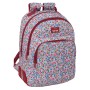 Cartable Safta Flores coimbra burdeos 32 x 42 x 15 cm
