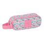 Trousse Fourre-Tout Double Safta Flores 21 x 8 x 6 cm