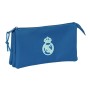 Trousse Fourre-Tout Triple Real Madrid C.F. Bleu 22 x 12 x 3 cm