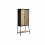 Buffet DKD Home Decor Noir Naturel Métal Rotin (65 x 35 x 130,5 cm)