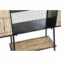 Buffet DKD Home Decor Noir Naturel Métal Rotin (65 x 35 x 130,5 cm)