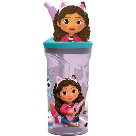 Verre avec Paille Gabby's Dollhouse 300 ml 23 x 6 cm