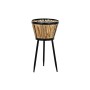 Cache-pot DKD Home Decor Naturel Noir Métal Rotin (30 x 30 x 55 cm)