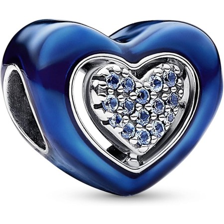 Perle de verre Femme Pandora BLUE SPINNABLE HEART