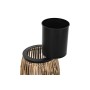 Cache-pot DKD Home Decor Naturel Noir Métal Rotin (31 x 31 x 55 cm)