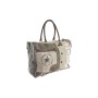 Sac DKD Home Decor Gris Polyester Cuir 80 % coton (51 x 20 x 41 cm)