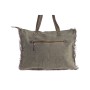 Sac DKD Home Decor Gris Polyester Cuir 80 % coton (43 x 15 x 34 cm)