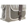 Sac à dos Casual DKD Home Decor Étoile Vintage Gris Coton Cuir (30 x 17 x 44 cm)