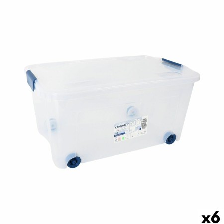 Boîte de rangement avec roues Tontarelli 59 x 38 x 29 cm (6 Unités)