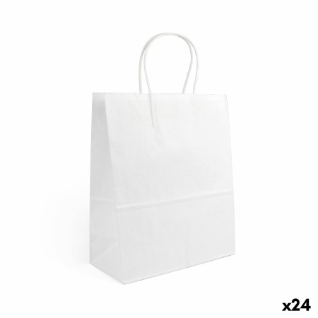 Sac en papier Algon Blanc 32 x 12 x 40 cm (24 Unités)
