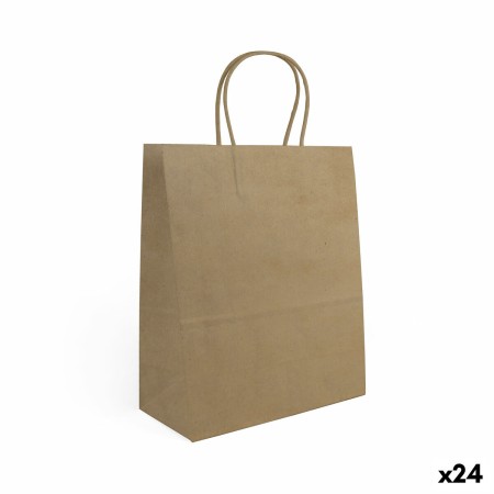 Sac en papier Algon Kraft 32 x 12 x 40 cm (24 Unités)