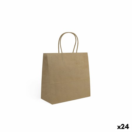 Sac en papier Algon Kraft 26 x 17 x 26 cm (24 Unités)